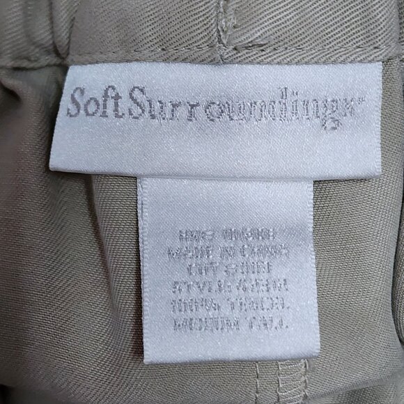 Soft Surroundings Pants Womens Size Medium Tall Solid All Tan Pull On Tencel - Picture 3 of 5